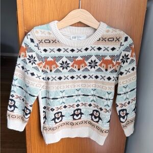 H&M Toddler Holiday Winter Pullover Sweater